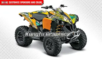 KUNGFU GRAPHICS ATV Наклейки С Полным Покрытием Виниловые Наклейки Для Обертывания Автомобиля Клеем для CAN-AM RENEGADE X XC 500 800R 800X 1000R