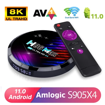 LEMFO H96 Max X4 Smart TV Box Android 11 S905 X4 H96Max TV Box Android 11,0 4 ГБ 32 ГБ 64 ГБ 8K AV1 2,4 ГГЦ 5 ГГЦ Wifi 2022 Новый 10