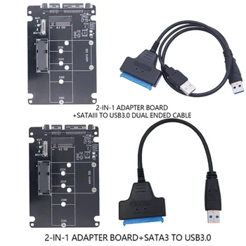 M2 USB-адаптер M.2 NGFF-SATA Адаптер MSATA-USB Конвертер SATA 3.0 Внешний mSATA m.2 NGFF-SATA3 USB-адаптер Riser Board 17