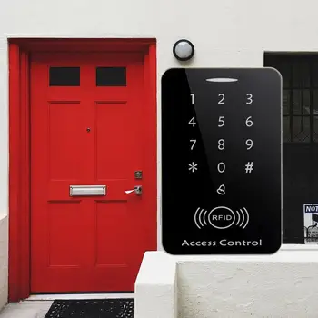 M203SE RFID Автономный считыватель карт контроля доступа с сенсорным экраном с цифровой клавиатурой 10шт Ключей-карт для дома, квартиры, фабрики 1