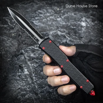 Micro Ultra UT UTX Нож серии Sith Lord OTF Tech Нож С Частичной Зазубриной и Двойным лезвием D2 EDC Карманные ножи для самообороны A8 13