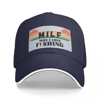 MILF Wonderful Fishing Quotes Бейсболка Винтажная солнцезащитная кепка Man For The Sun Hat для мужчин и женщин 14
