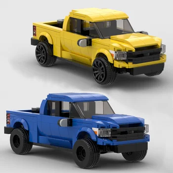 MOC Brick внедорожник Tundra, гоночный внедорожник, спортивный автомобиль, чемпион по скорости, строительные блоки, игрушки для гаража для мальчиков 10