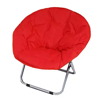 Moon Chair Складное мягкое Овальное круглое сиденье для кемпинга рыбалки Портативное Сиденье для пикника Красное 4