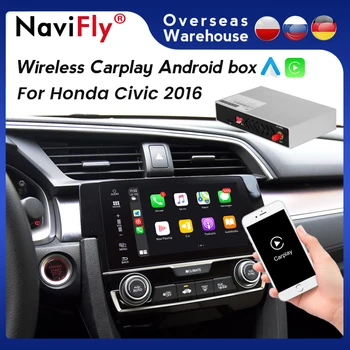 Navifly Android Auto Wireless Apple CarPlay Decoder Box Для Honda Civic 2016 Поддержка Карты Siri Google Maps Зеркальная Ссылка 9