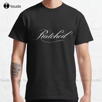 New Nurse Ratched - Рэтчед (надпись белым) Классическая футболка, мужская футболка, хлопковая футболка S-5Xl