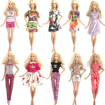 NK 1 шт. Модное платье, повседневная одежда, одежда для девочек, Юбка, аксессуары, одежда для куклы Барби, кукольный домик своими руками, детские игрушки JJ 12