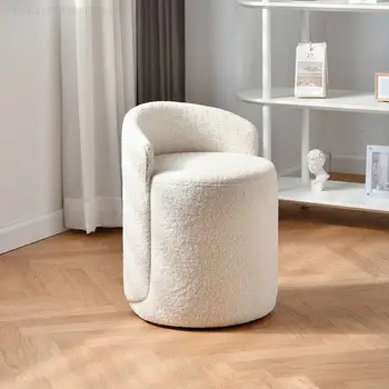 Nordic Ins Leisure Односпальные диванные кресла Легкая роскошная сетка Красное кресло для спальни Маникюрный салон Кресло для макияжа Креативное кресло для спальни 5