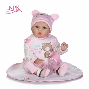 NPK 55 см Мягкая силиконовая кукла Reborn Baby 22 