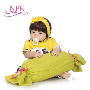 NPK reborn bonecas ручной работы, реалистичная кукла-Реборн для девочек, Виниловый силикон для всего тела с пустышкой, подарок для ребенка 15