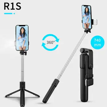 R1S 3 в 1 Bluetooth-штатив с дистанционным управлением, селфи-палка для мобильного телефона Samsung, монопод для селфи-затвора, держатель для штатива 7