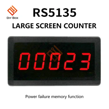 RS5135 Светодиодный цифровой 5-значный электронный счетчик DC12-24V с отсчетом 0-99999 на панели дисплея Электронный счетчик суммирующего типа 15