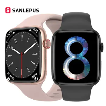 SANLEPUS 2023 Watch 8 NFC Смарт-Часы Bluetooth Call Smartwatch Мониторинг Здоровья Спортивный Фитнес-Трекер Серии 8 для Женщин Мужчин 8