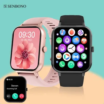 SENBONO 2023, Умные часы для мужчин и женщин, Bluetooth-вызов, 100 + Спортивный режим, Фитнес-трекер, Водонепроницаемые Умные часы для мужчин для IOS Android 3