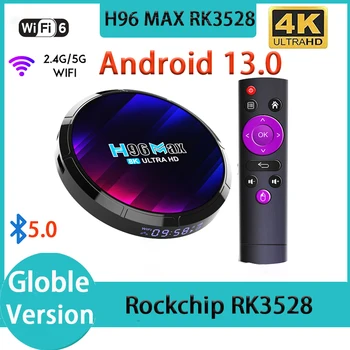 Smart TV BOX Android 13 H96 MAX RK3528 2,4 G 5G Двойной Wifi6 4 ГБ 64 ГБ 32 ГБ BT5.0 Телеприставка 3D 8K 4K Медиаплеер USB 3,0 TVBOX 4