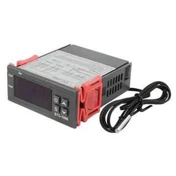 STC 1000 Светодиодный цифровой термостат для инкубатора, регулятор температуры, реле термостата, нагрев и охлаждение 12V 24V 110V 220V 15