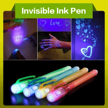STONEGO Светящийся Волшебный Невидимый маркер, светодиодная УФ-лампа, шариковая ручка, Stonego секретное сообщение, волшебная ручка
