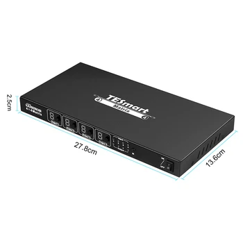 TESmart HDMI Matrix 4x4 Switcher Smart EDID RS232 Ultra HD 4K HDCP Full HD 1080P С ИК-Пультом Дистанционного Управления 5