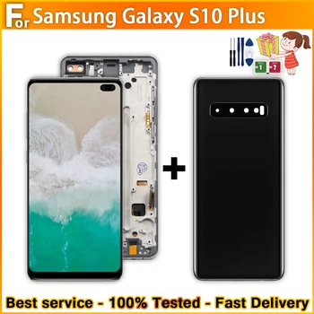 TFT Для Samsung Galaxy S10 Plus SM-G9750 G975F ЖК-дисплей Сенсорный Экран Дигитайзер для Samsung Galaxy S10plus ЖК-дисплей С рамкой