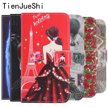 TienJueShi Fashion Flip Book Stand Кожаный Чехол-Книжка В Виде Ракушки Кошелек Etui Skin Case Для Vestel Venus V3 5580 5,5 дюймов 3