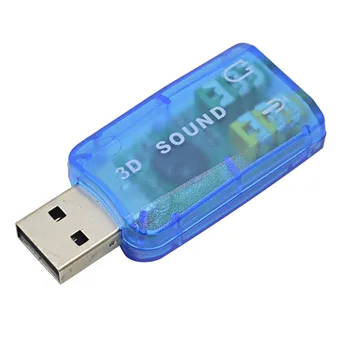 TISHRIC USB Звуковая Карта 5.1-Канальный Виртуальный Spdif CD Адаптер Аудиокарты Микрофон Интерфейс Наушников Для Mac / Window /Compter 5