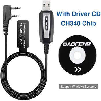 USB-кабель для программирования Baofeng K-Head и компакт-диск с программным обеспечением для Двусторонней рации Baofeng UV-5R BF-888S UV-13 PRO UV-16