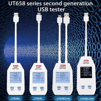 USB Тестер ЖК-USB Тестер Детектор Вольтметр Амперметр Цифровой Измеритель Мощности UT658A/UT658C/UT658DUAL 13