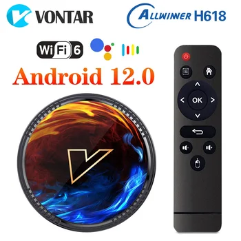 VONTAR H1 Android 12 TV Box Allwinner H618 Четырехъядерный Cortex A53 Поддержка 6K 4K BT Wifi6 Медиаплеер Google Voice телеприставка