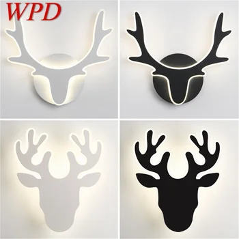 WPD Nordic Creative Настенные бра, лампа с головой оленя, современные светильники для дома, украшения спальни