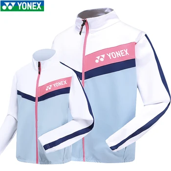 Yonex теннис спорт Джерси спортивная одежда спортивная одежда бадминтон пальто с длинным рукавом мужчины женщины толстовки 150033B