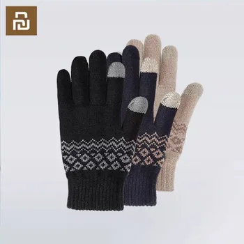 Youpin, перчатки для сенсорного экрана, зимние теплые бархатные перчатки для iphone 11 Pro 6s, для телефона с сенсорным экраном, планшета 13