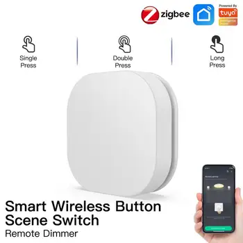 Zigbee Smart Button Белый Wifi Умный Кнопочный Переключатель Zigbee Wireless Switch Mini One Key Универсальный Пульт Дистанционного Управления Smart Remo 11