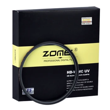 Zomei 40.5/49/52/55/58/62/67/72/77/ 82-мм УФ-фильтр HD MC, Водонепроницаемые, защищающие от масла и царапин ультратонкие ультрафиолетовые фильтры 6