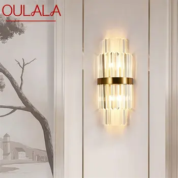 · Простой настенный светильник OULALA, современные светодиодные внутренние хрустальные бра, Декоративные светильники для домашней спальни 8