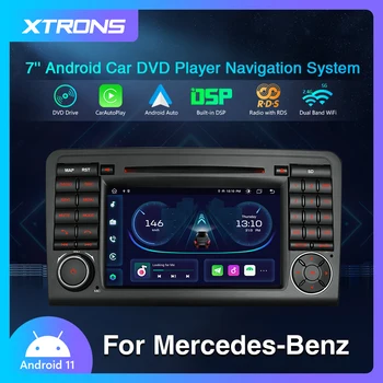 Автомагнитола XTRONS Android 12 для Mercedes Benz ML Class W164 ML300 ML350 ML450 ML500 2005-2011 Автомобильный DVD-плеер с DSP Car Play 7