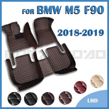 Автомобильные Коврики для BMW M5 F90 2018 2019 Пользовательские Автоматические Накладки для ног Автомобильный ковер Аксессуары для интерьера 8