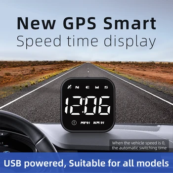 Автомобильный HUD-дисплей Автоматический спидометр Интеллектуальная скорость GPS-навигация Plug Play для автомобильных аксессуаров Бортовой компьютер автомобиля
