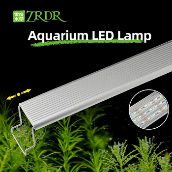 Аквариум из алюминиевого сплава, ультратонкое светодиодное освещение, аквариум для рыб light18-75cmрасширяемый Водонепроницаемый Аквариумный ландшафтный светильник 100-240 В