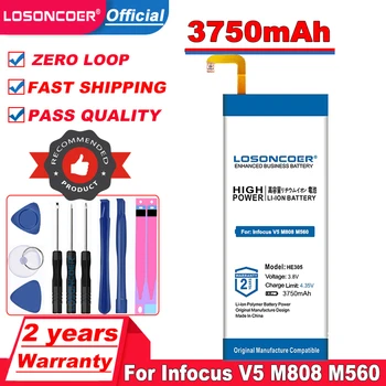 Аккумулятор LOSONCOER HE305 емкостью 3750 мАч для аккумулятора мобильного телефона Infocus V5 M808 M560 10
