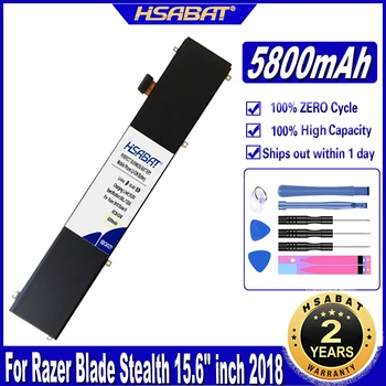 Аккумулятор для ноутбука HSABAT RC30-0248 4ICP4/55/162 5800 мАч для Razer Blade Stealth 15 RTX 2070 Max-Q LINGREN 15 (i7 8750) Батареи 9