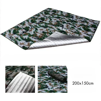 Алюминиевая фольга, водонепроницаемый матрас для кемпинга, Влагостойкое изолирующее одеяло, Сверхлегкая складная тактическая палатка, коврик для сна 3