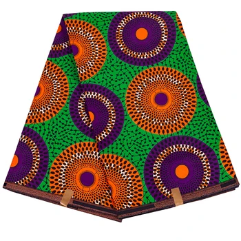 Африканская восковая ткань с круглым принтом Для женщин 2021 Новейший гарантированный хлопчатобумажный материал Классическое Шитье женской одежды из настоящего воска в Анкаре