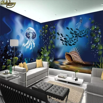 бейбехан Пользовательские обои фреска тема подводного мира весь дом пользовательские обои фон обои обои для домашнего декора