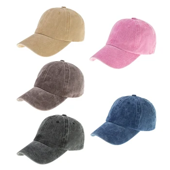 Бейсболка Citgeett Solid для взрослых и детей, винтажная однотонная шляпа с широкими полями для женщин и мужчин