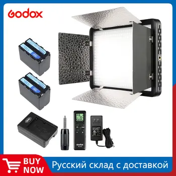 Бесплатная DHL Godox LED500LRC 3300-5600K 500 Светодиодная лампа для видеосъемки + Пульт дистанционного управления для видеокамеры DV + 2x Аккумулятор NP970 + Зарядное устройство 14
