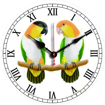 Большие часы Parrot На заказ, Декор для гостиной, Круглые настенные часы, Кварцевые Настольные часы, Украшение детской спальни, Настенные часы
