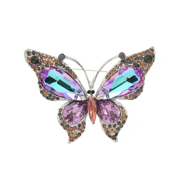 Брошь Aurora Purple Butterfly новинка 15