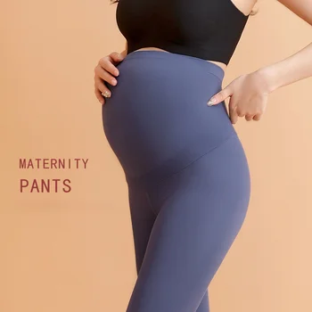 Весенне-летние новые спортивные брюки для беременных, высокоэластичные леггинсы для беременных, приятные для кожи 16