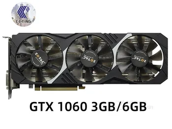 Видеокарты ZOTAC GTX 1060 3GB 6GB GPU Видеокарта для GeForce NVIDIA GTX1060 6GD5 192-Битная Настольная карта PCI-E X16 HDMI Используется 6