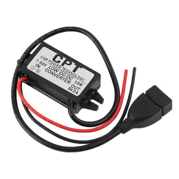 Водонепроницаемый преобразователь постоянного тока от 7-22 В до 5 В 2A USB для автомобиля с защитой от перегрузки по низкому напряжению 12